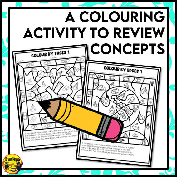 Names and Attributes of 3D Objects Math Worksheets | Paper