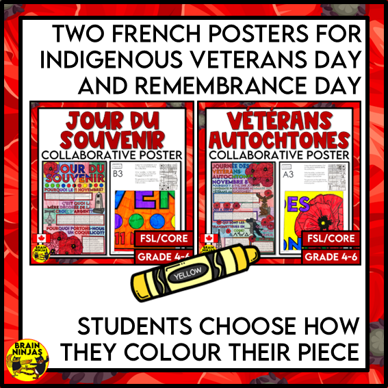 French Remembrance Day Collaborative Poster Bundle | Paper