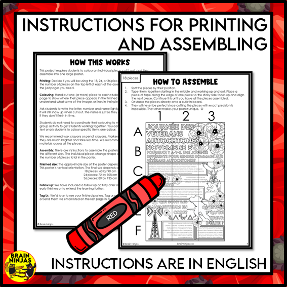 French Remembrance Day Collaborative Poster Bundle | Paper