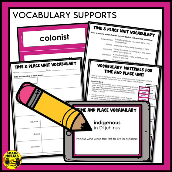 Alberta Social Studies Grade 3 Time and Place Unit | Paper and Digital