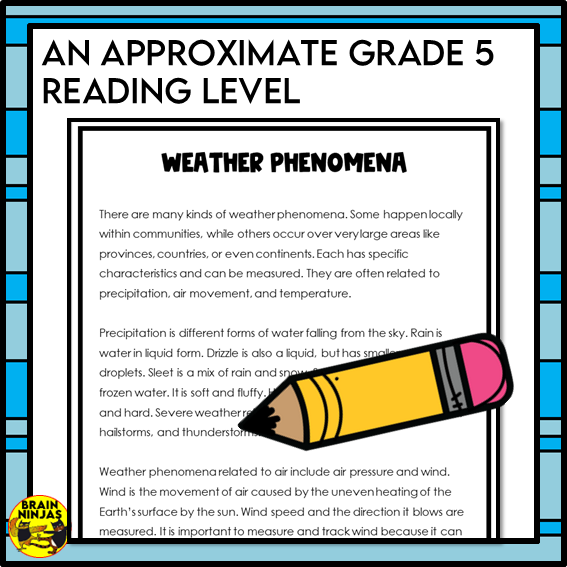 Weather Reading Passages | Paper and Digital