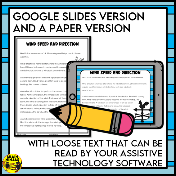 Weather Reading Passages | Paper and Digital
