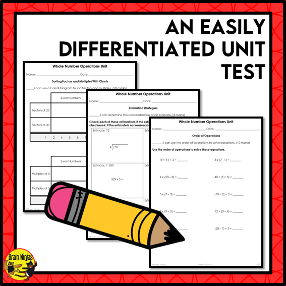Number Operations Interactive Math Unit | Paper | Grade 6