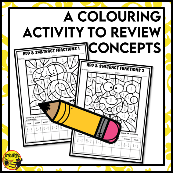 Adding and Subtracting Fractions Math Worksheets | Paper