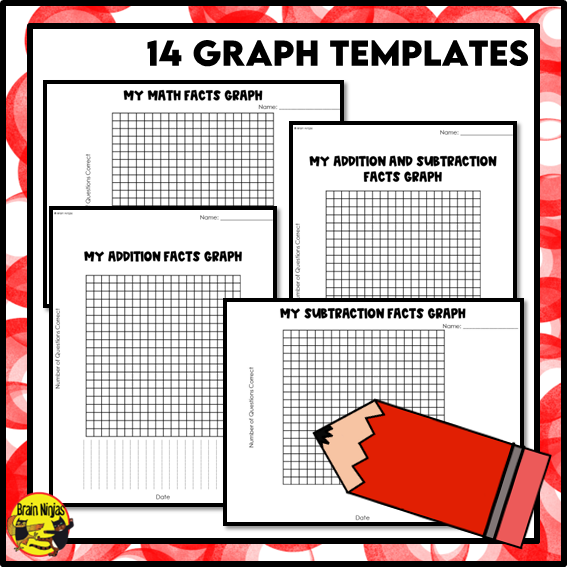 Addition and Subtraction to 9+9 | Drill and Graph Practice | Paper and Digital