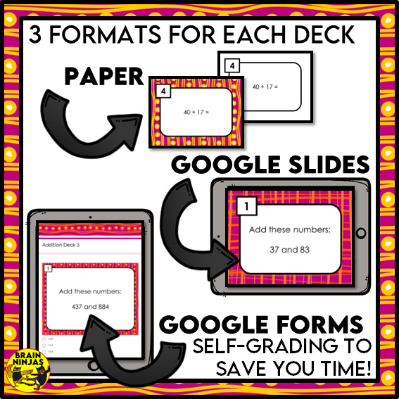 Addition up to 1 000 With and Without Regrouping Task Cards | Paper and Digital