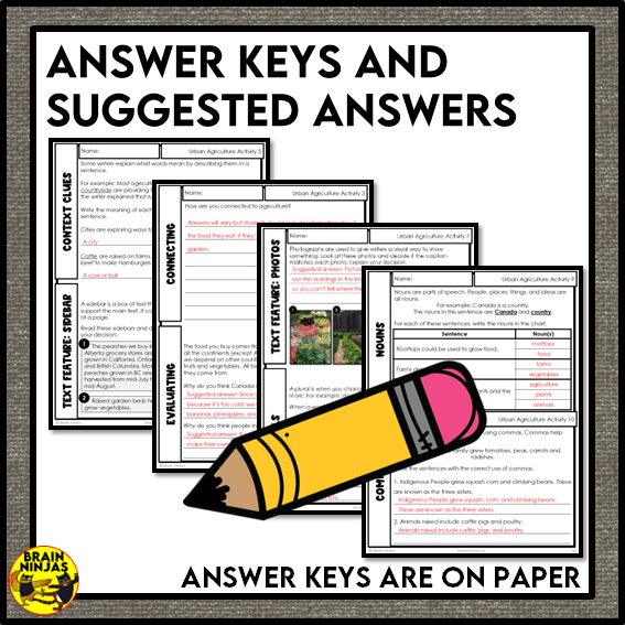 Urban Agriculture Reading Comprehension Activities | Paper and Digital