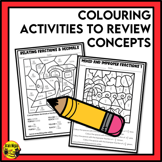 Alberta Math Curriculum Decimals and Fractions Worksheets Bundle | Paper | Grade 5