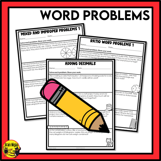 Alberta Math Curriculum Decimals and Fractions Worksheets Bundle | Paper | Grade 5