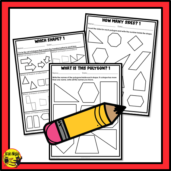 Alberta Math Curriculum Geometry Worksheets Bundle | Paper | Grade 3