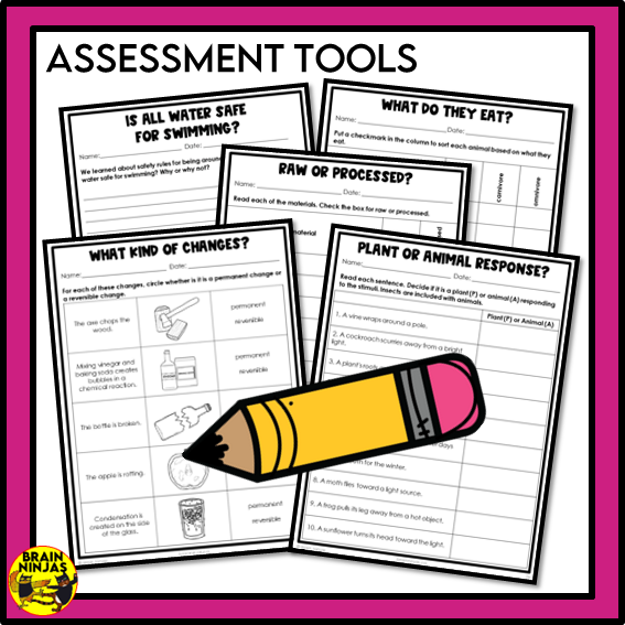 Alberta Science Grade 3 Full Year Lessons and Activities Bundle | Paper and Digital