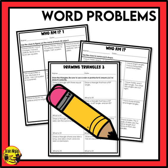 Alberta Math Curriculum Geometry Worksheets Bundle | Paper | Grade 4