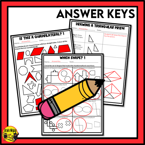 Alberta Math Curriculum Geometry Worksheets Bundle | Paper | Grade 4