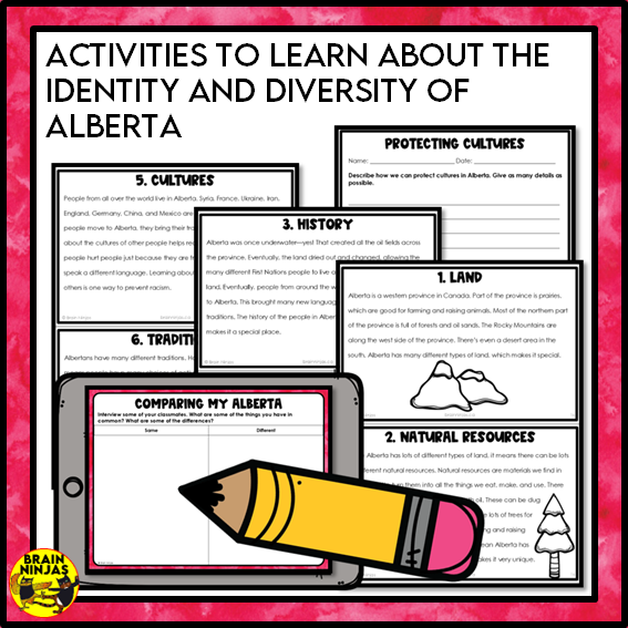 Alberta's Diversity and Identity Grade 3 Social Studies | Paper and Digital