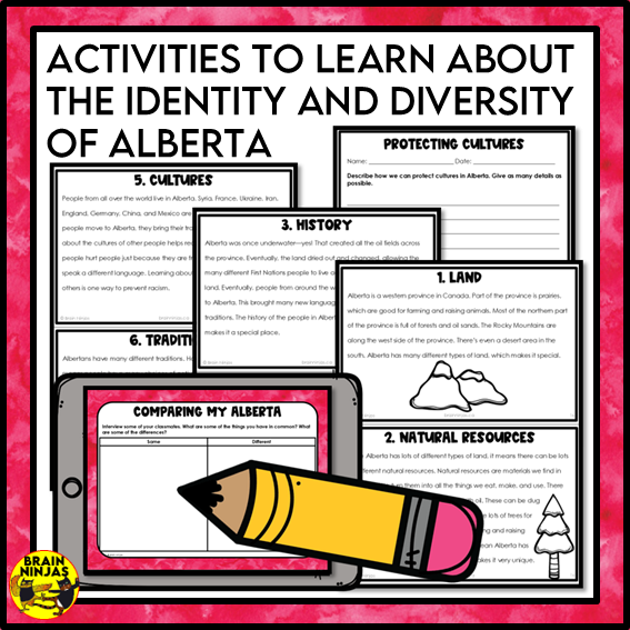 Alberta's Diversity and Identity Grade 3 Social Studies | Paper and Digital