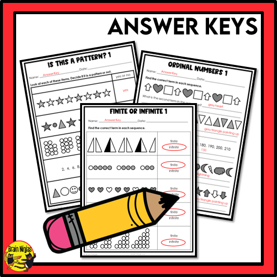Alberta Math Curriculum Patterns and Algebra Worksheets Bundle | Paper | Grade 3