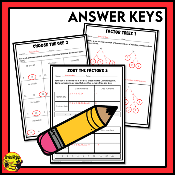 Alberta Math Curriculum Number Operations Worksheets Bundle | Paper | Grade 6