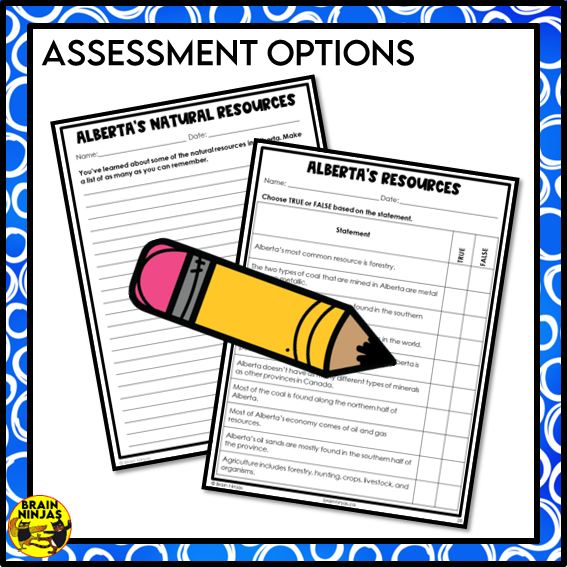 Alberta's Natural Resources Lesson and Activities | Paper and Digital