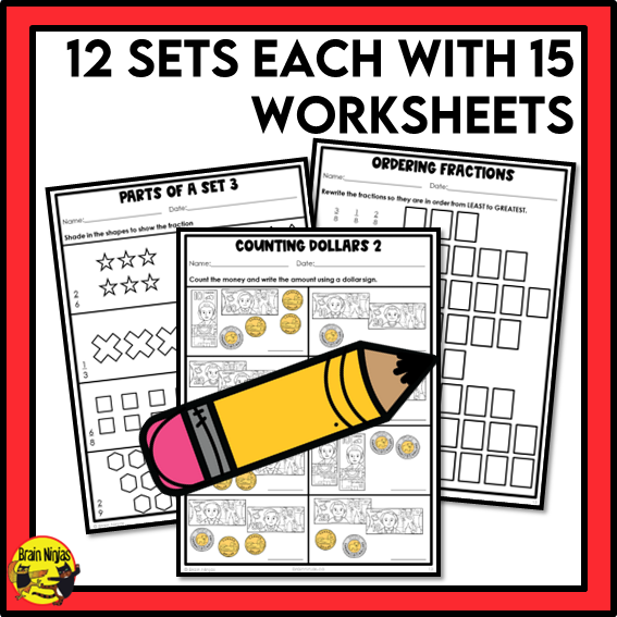 Alberta Math Curriculum Number Worksheets Bundle | Paper | Grade 3
