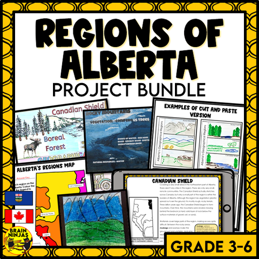 Alberta Regions Project Bundle | Paper and Digital