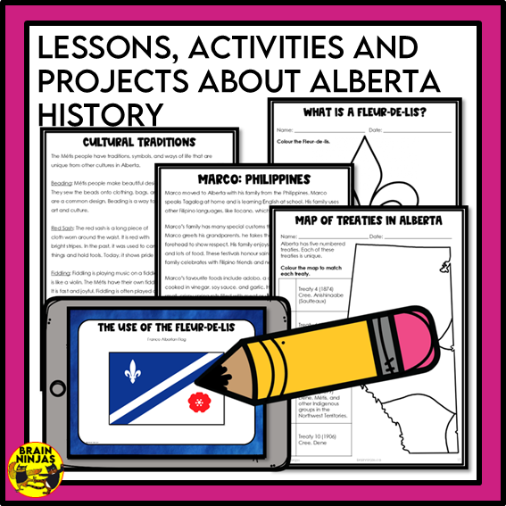 Alberta Social Studies Grade 3 Time and Place Unit | Paper and Digital