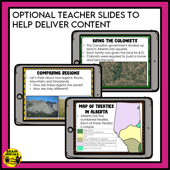 Alberta Social Studies Grade 3 Full Year of Lessons | Paper and Digital