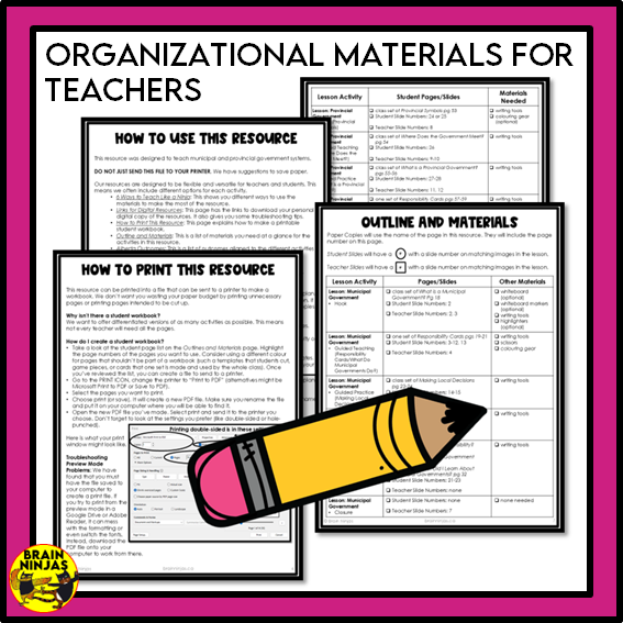 Alberta Social Studies Grade 3 Systems Unit | Paper and Digital