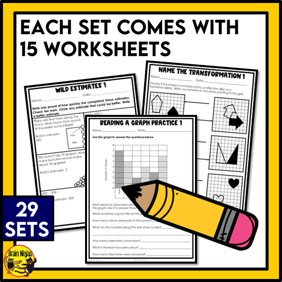 British Columbia Aligned Math Worksheets Full Year Bundle | Paper | Grade 3