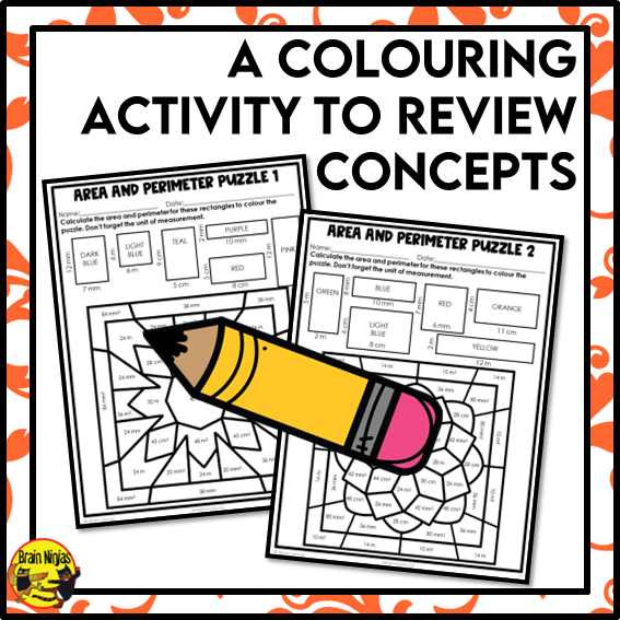Comparing Perimeter and Area of Polygons with Metric Measurements Math Worksheets | Paper