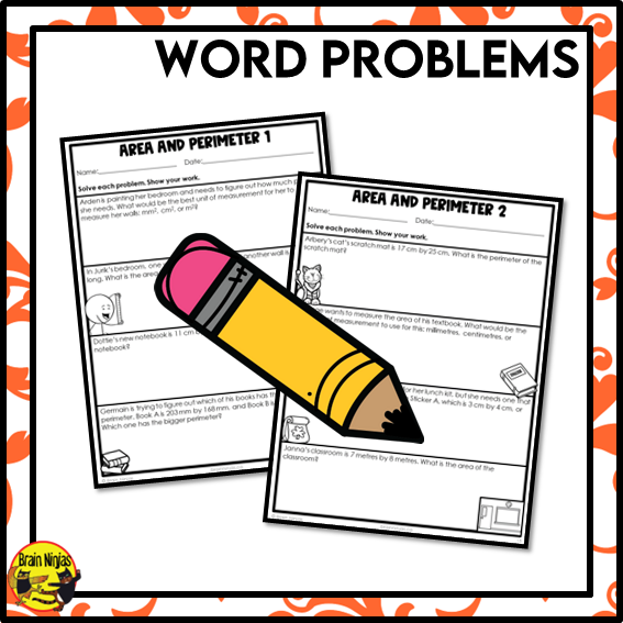 Comparing Perimeter and Area of Polygons with Metric Measurements Math Worksheets | Paper