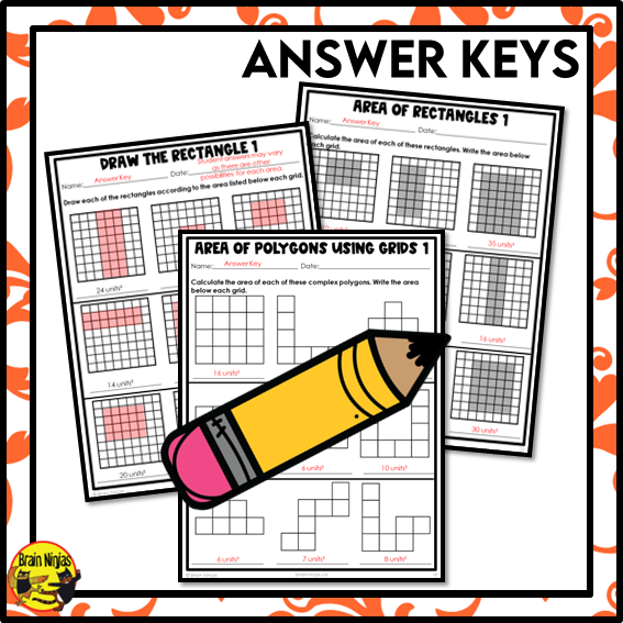 Area Using Tiling and Grids Math Worksheets | Paper