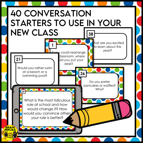 Back To School Discussion Cards | Paper and Digital