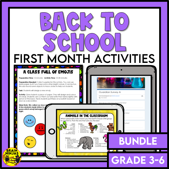 Back To School Bundle for the First Month of School