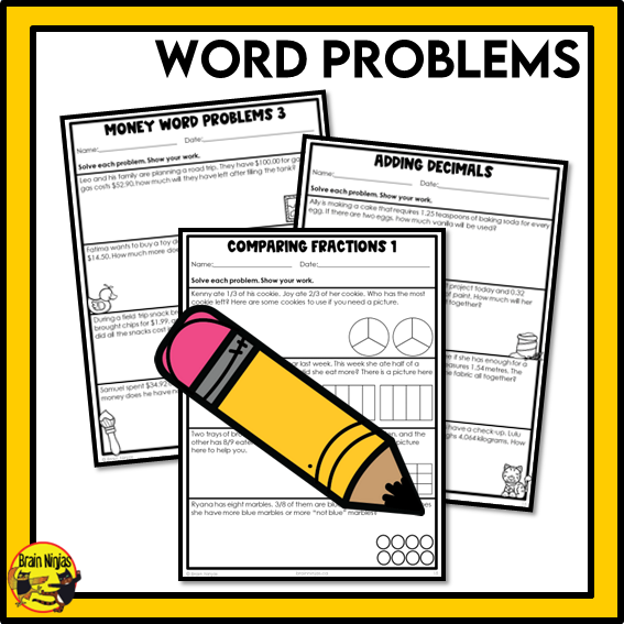 British Columbia Aligned Decimals and Fractions Math Worksheets Bundle | Paper | Grade 5