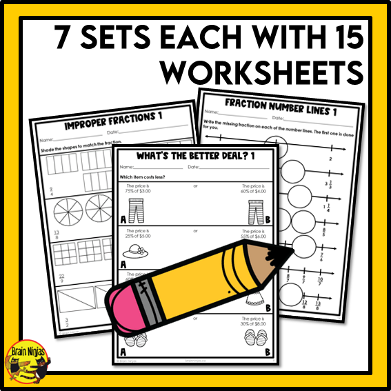 British Columbia Aligned Decimals and Fractions Math Worksheets Bundle | Paper | Grade 6