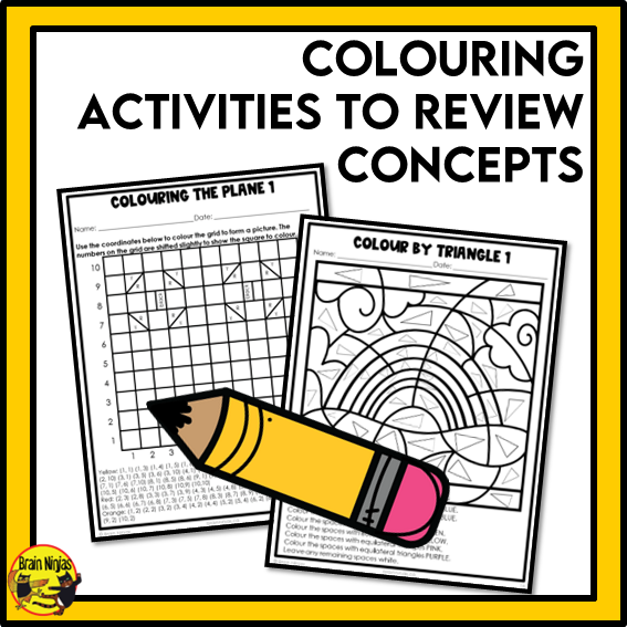 British Columbia Aligned Geometry Math Worksheets Bundle | Paper | Grade 6