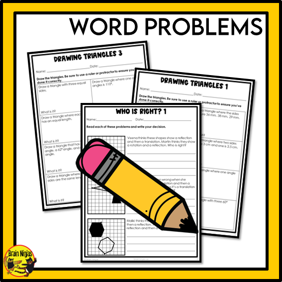 British Columbia Aligned Geometry Math Worksheets Bundle | Paper | Grade 6