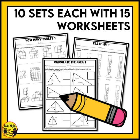 British Columbia Aligned Measurement Math Worksheets Bundle | Paper | Grade 6