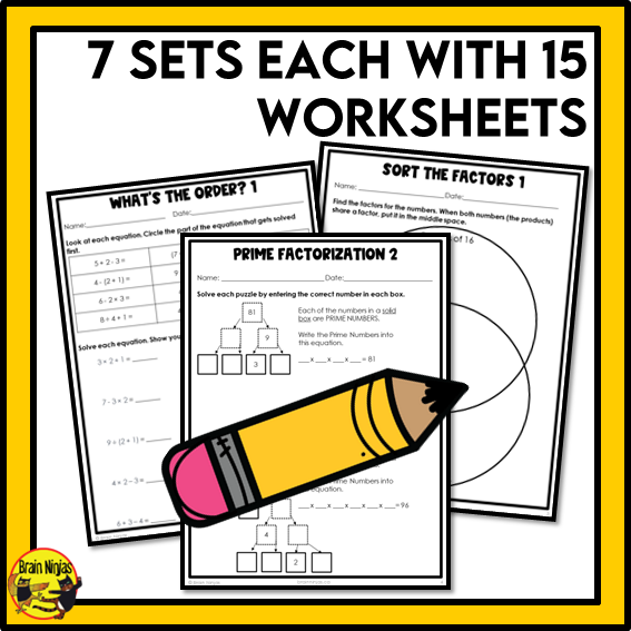 British Columbia Aligned Number Operations Math Worksheets Bundle | Paper | Grade 6