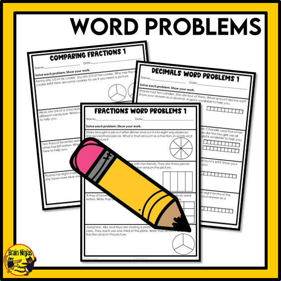 British Columbia Aligned Decimals and Fractions Math Worksheets Bundle | Paper | Grade 4