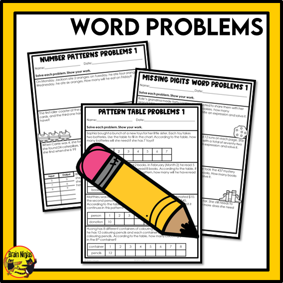 British Columbia Aligned Patterns and Algebra Math Worksheets Bundle | Paper | Grade 5