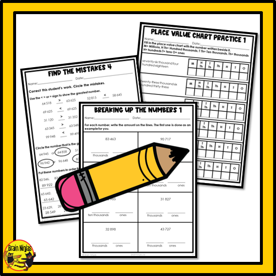British Columbia Aligned Number Math Worksheets Bundle | Paper | Grade 5