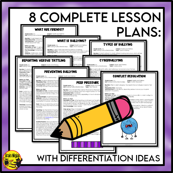 Anti-Bullying and Friendship | Health and Wellness Unit | Paper and Digital | Grades 4 to 6
