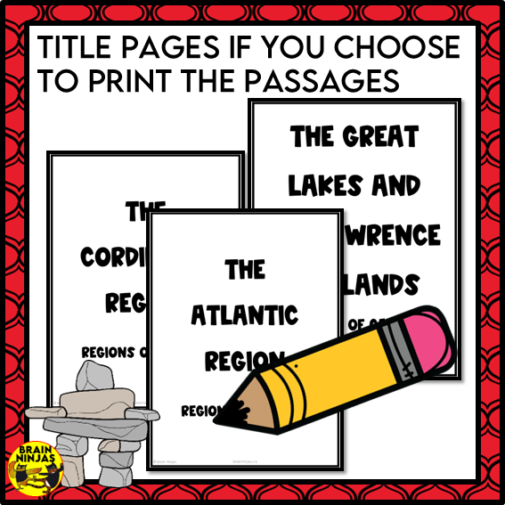 Canada Regions Reading Passages | Paper and Digital