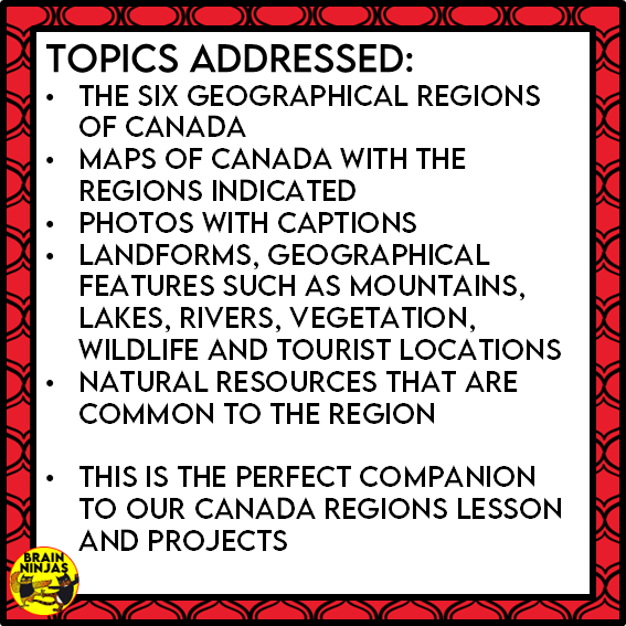 Canada Regions Reading Passages | Paper and Digital