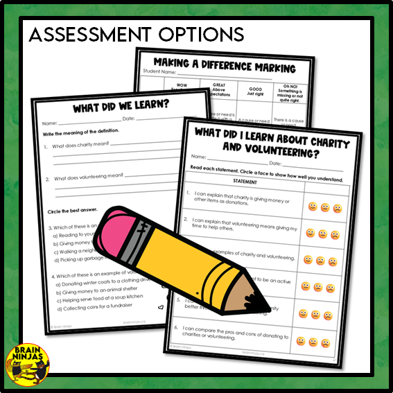 Charity and Volunteering Grade 3 Social Studies | Paper and Digital