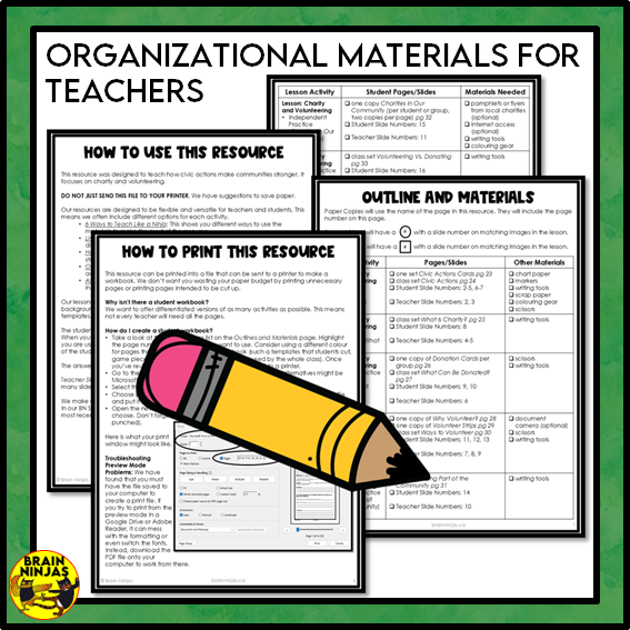 Charity and Volunteering Grade 3 Social Studies | Paper and Digital