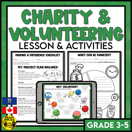 Charity and Volunteering Grade 3 Social Studies | Paper and Digital