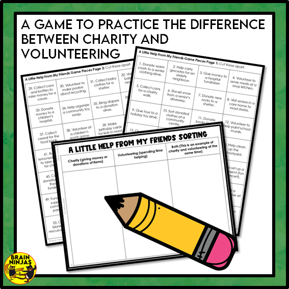 Charity and Volunteering Grade 3 Social Studies | Paper and Digital