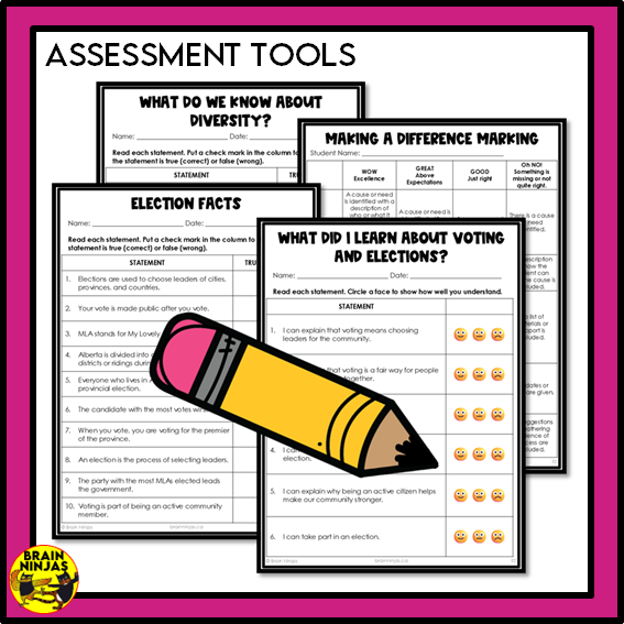 Alberta Social Studies Grade 3 Citizenship Unit | Paper and Digital